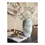 Ваза высокая с зелеными цветочными и птичьими мотивами Vase Inspired by Nature варинант исполнения - 4 | Loft Concept в Кирове