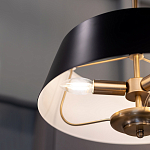 Подвесной светильник с конусовидным металлическим абажуром черного цвета Kichler варинант исполнения - 10 | Loft Concept в Кирове