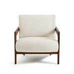 Кресло Avalon White Boucle из массива ореха варинант исполнения - 4 | Loft Concept в Кирове