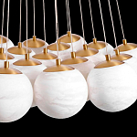 Люстра подвесная круглая с сферическими плафонами из натурального камня Glowing Spheres варинант исполнения - 3 | Loft Concept в Кирове