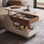 Журнальный столик передвижной с подъемной столешницей Table Trolley варинант исполнения - 6 | Loft Concept в Кирове