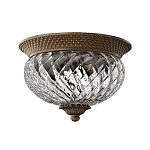 Потолочный светильник с чашеобразным плафоном из толстого волнообразного стекла и широким узорчатым основанием Hinkley варинант исполнения - 9 | Loft Concept в Кирове