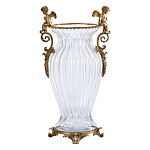 Ваза прозрачная с бронзовыми ручками в виде ангелов Eden Garden варинант исполнения - 1 | Loft Concept в Кирове