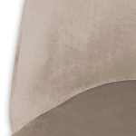 Барный стул со спинкой и металлической подставкой на 4-х деревянных ножках Бежевый Велюр Vendramin Chair варинант исполнения - 3 | Loft Concept в Кирове