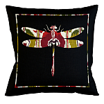 Подушка декоративная стрекоза цветной узор Ikat Pattern варинант исполнения - 1 | Loft Concept в Кирове