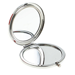 Зеркало карманное складное круглое из натурального камня Оникс в подарочной упаковке Silver Stone Mirrors варинант исполнения - 2 | Loft Concept в Кирове