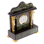 Часы настольные из натурального камня Нефрит с декором в виде Кариатиды Caryatid Stone Clock варинант исполнения - 2 | Loft Concept в Кирове