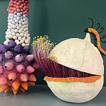 Статуэтка фантастический фрукт Exotic Tropical Fruit orange and white 67 варинант исполнения - 1 | Loft Concept в Кирове