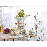 Шкатулка голубого цвета с цветочными орнаментами Blue Garden варинант исполнения - 8 | Loft Concept в Кирове