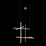 Люстра с 6-ю  пересекающимися цилиндрическими плафонами на тонких тросах Trumpet tube варинант исполнения - 5 | Loft Concept в Кирове