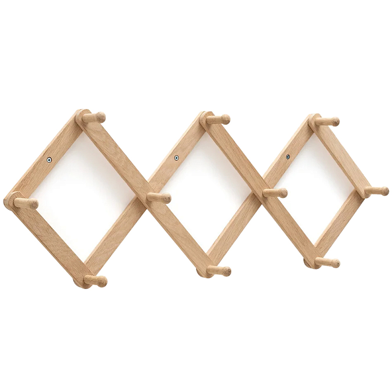 Настенная деревянная раздвижная вешалка Larson Wood Hanger Древесина Настенная деревянная раздвижная вешалка Larson Wood Hanger Древесина в Кирове | Loft Concept