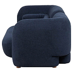 Дизайнерский двухместный диван с мягкими спинкой и подлокотниками синий Madelaine Sofa Blue варинант исполнения - 6 | Loft Concept в Кирове