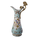 Кувшин с цветочным рисунком и бронзовой ручкой Blue Garden варинант исполнения - 1 | Loft Concept в Кирове