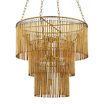 Люстра трёхъярусная золотого цвета Metal Tentacles варинант исполнения - 1 | Loft Concept в Кирове