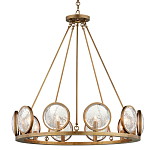 Люстра круглая с прозрачными рельефными плафонами Crystal Prism варинант исполнения - 1 | Loft Concept в Кирове