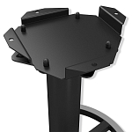 Барный стул вращающийся со спинкой и подлокотниками Douglas Rhombus Синий Велюр варинант исполнения - 5 | Loft Concept в Кирове