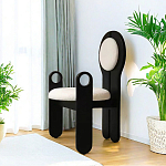 Стул черный из дерева с круглой спинкой Chair in Neoclassical Style варинант исполнения - 3 | Loft Concept в Кирове