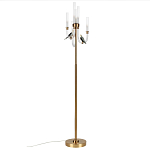 Торшер с 2-мя фигурками птиц на изогнутых прозрачных трубках Ganthea варинант исполнения - 4 | Loft Concept в Кирове