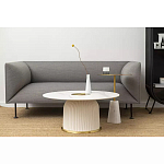 Кофейный столик с круглой столешницей на белом мраморном основании Original Foundation варинант исполнения - 2 | Loft Concept в Кирове