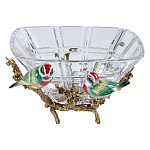 Чаша квадратная из прозрачного стекла с фигурками разноцветных птиц Eden Garden варинант исполнения - 1 | Loft Concept в Кирове