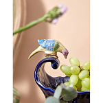Чаша темно-синего цвета из фарфора с разноцветной птичкой Eden Garden porcelain and bronze варинант исполнения - 15 | Loft Concept в Кирове