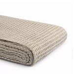 Плед из шерсти бежевого цвета с бахромой Waffle Comfort варинант исполнения - 3 | Loft Concept в Кирове