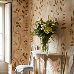 Обои ручная роспись Gustavian Tree of Life Special Colourway on Edo custom white painted silk варинант исполнения - 1 | Loft Concept в Кирове