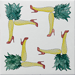 Плитка дизайнерская с рисунком Пина Колада варинант исполнения - 2 | Loft Concept в Кирове