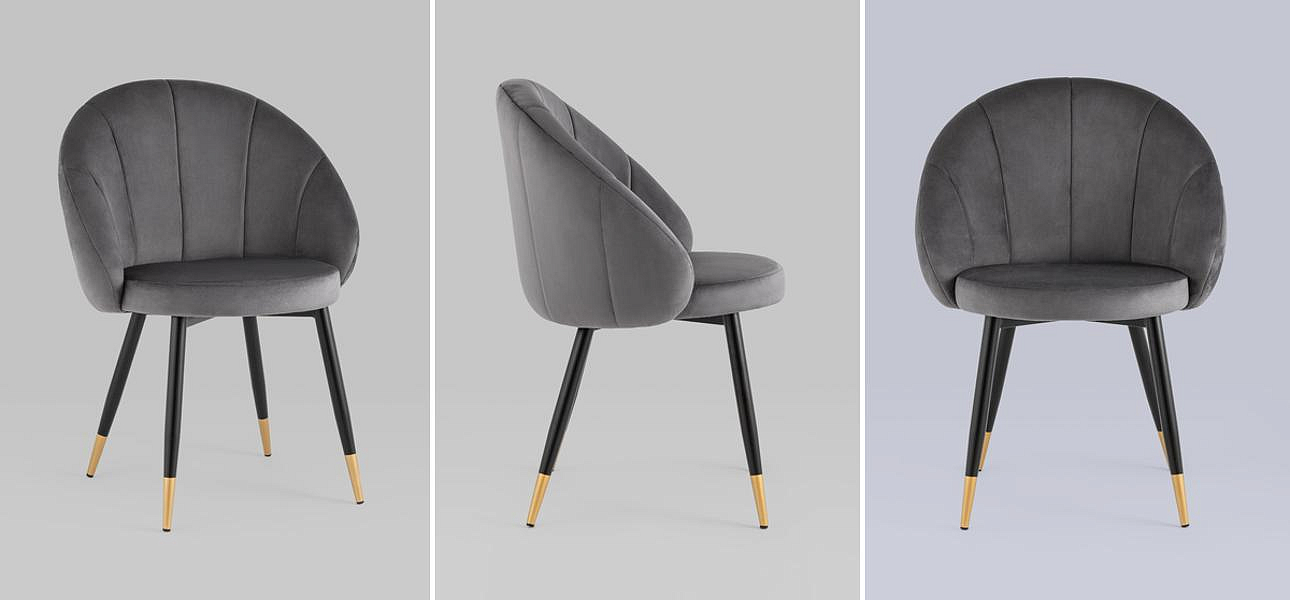 Стул Alberto Chair Серый Велюр Стул Alberto Chair Серый Велюр - Loft-Concept в Кирове