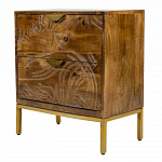 Прикроватная тумба с фактурным фасадом Termite варинант исполнения - 3 | Loft Concept в Кирове