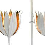 Люстра белая прямоугольная с абажурами в виде цветков тюльпана White Tulips варинант исполнения - 1 | Loft Concept в Кирове