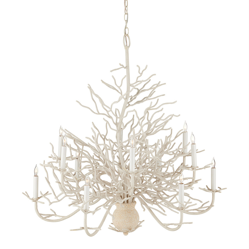 Люстра с декором в виде кораллов Coral Decor Белый Люстра с декором в виде кораллов Coral Decor Белый в Кирове | Loft Concept