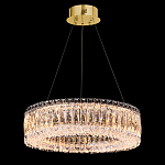 Люстра подвесная круглая из прозрачного хрусталя с золотым корпусом Selfsufficient варинант исполнения - 1 | Loft Concept в Кирове