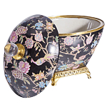 Шкатулка черного цвета с цветочной росписью Eden Garden варинант исполнения - 2 | Loft Concept в Кирове