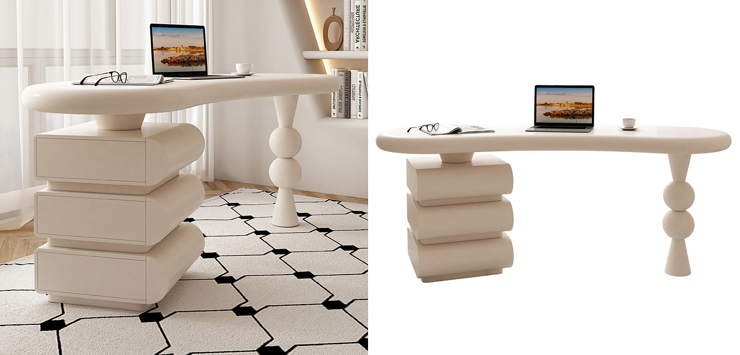 Рабочий стол Cecil Unique Shape Desk Рабочий стол Cecil Unique Shape Desk - Loft-Concept в Кирове