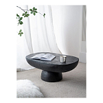 Столик кофейный черного цвета с овальной столешницей и круглым основанием Black Dalmen Table варинант исполнения - 3 | Loft Concept в Кирове