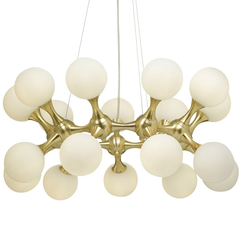 Люстра MOONDROP Chandelier Gold 18 Золотой Белый Люстра MOONDROP Chandelier Gold 18 Золотой Белый в Кирове | Loft Concept