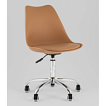 Офисный стул на металлическом основании EGGERY Brown пластик варинант исполнения - 1 | Loft Concept в Кирове