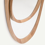 Ассиметричное зеркало в дубовой раме Infinity Symbol варинант исполнения - 3 | Loft Concept в Кирове