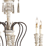 Люстра с состаренными резными элементами Graceful Profile варинант исполнения - 1 | Loft Concept в Кирове