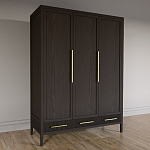 Большой Шкаф Primo Темный орех с 3 дверьми и 3 выдвижными ящиками варинант исполнения - 4 | Loft Concept в Кирове