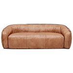 Трехместный диван с кожаной обивкой коричневый Coste Leather Sofa варинант исполнения - 1 | Loft Concept в Кирове