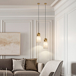 Подвесной светильник светодиодный с цилиндрическим плафоном Stone Helios варинант исполнения - 5 | Loft Concept в Кирове