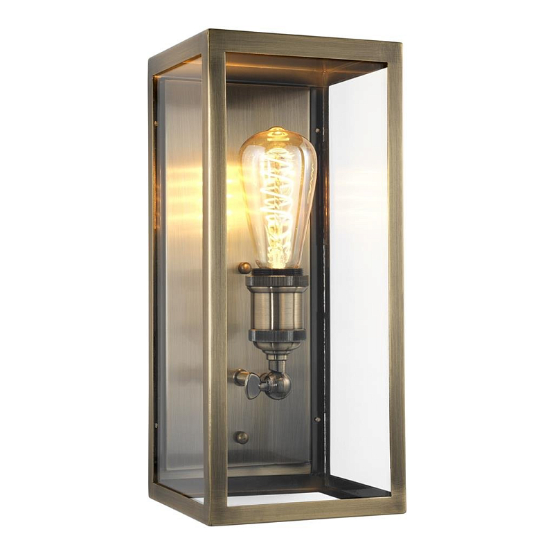 Бра Eichholtz Wall Lamp Irving Brass Латунь Античная полированная Прозрачное Стекло Бра Eichholtz Wall Lamp Irving Brass Латунь Античная полированная Прозрачное Стекло в Кирове | Loft Concept