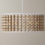 Люстра в форме цилиндра с вставками из деревянных бусин Wooden Beads варинант исполнения - 7 | Loft Concept в Кирове