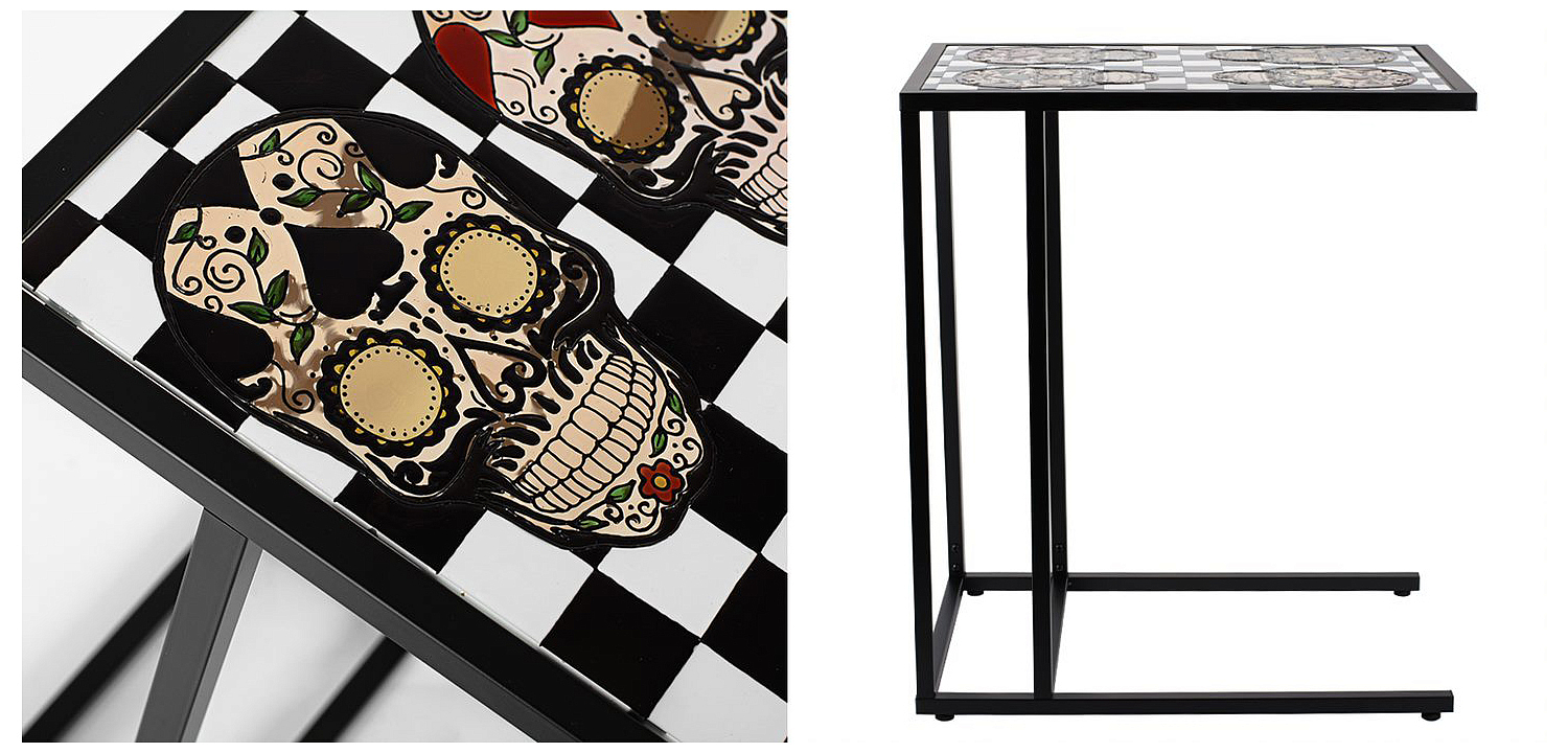 Приставной стол Skull on Chessboard Приставной стол Skull on Chessboard - Loft-Concept в Кирове