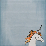 Плитка с узором Девочка единорог варинант исполнения - 5 | Loft Concept в Кирове