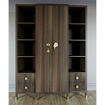 Большой шкаф с витриной Elsa Dreams Walnut варинант исполнения - 1 | Loft Concept в Кирове