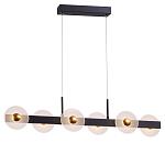 Линейный подвесной светильник с круглыми плафонами и золотистыми акцентами Aurelia Circles варинант исполнения - 2 | Loft Concept в Кирове