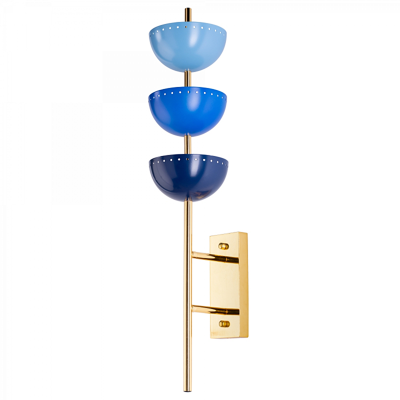 Бра LISBON SCONCE Blue Синий Глянцевое золото Голубой Бра LISBON SCONCE Blue Синий Глянцевое золото Голубой в Кирове | Loft Concept